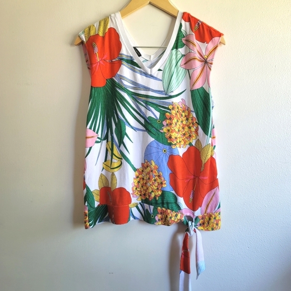 Talbots, Side Tie Sweater - Hibiscus , Size Medium - Picture 4 of 7